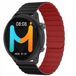 Smartwatch zegarek sportowy IMIKI TG2. Brązowe, cyfrowe zegarki męskie IMIKI, bez wzorów, z materiału, metalowe. Za 229.00 zł.