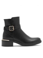 Clara Barson Botki LUCETTE WS5122-16 Czarny. Czarne botki damskie Clara Barson, bez wzorów, z tworzywa sztucznego, bez obcasa, na słupku, bez zapięcia. Za 129.99 zł.