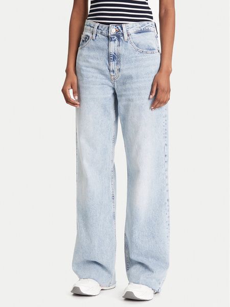 Tommy Jeans Jeansy Mia DW0DW21412 Niebieski Relaxed Fit. Niebieskie jeansy damskie Tommy Jeans, bez wzorów, z bawełny. Za 299.99 zł.