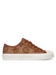 Guess Trampki FLJCR2 FAP12 Brązowy jasny. Brązowe trampki i tenisówki damskie Guess, z aplikacjami, z materiału, bez zapięcia. Za 419.99 zł.