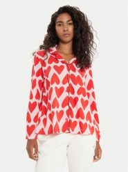 United Colors Of Benetton Koszulka piżamowa 3MR73M05V Czerwony Regular Fit. Czerwone koszule nocne damskie United Colors Of Benetton, bez wzorów, z bawełny, bez ramiączek. Za 99.99 zł.