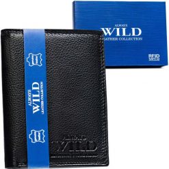 Portfel męski Always Wild czarny N4-P-CCD-2. Czarne portfele męskie Always Wild, bez wzorów, ze skóry. Za 46.00 zł.