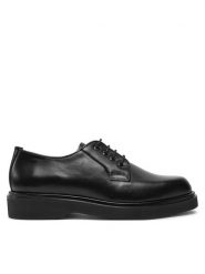 Calvin Klein Półbuty Lace Up - Lth HW0HW02278 Czarny. Czarne półbuty damskie Calvin Klein, bez wzorów, ze skóry, bez obcasa, na płaskiej podeszwie, bez zapięcia. Za 379.99 zł.