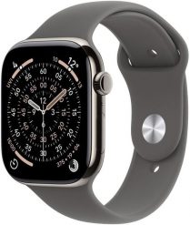 Smartwatch Apple Watch 11 GPS + Cellular 46mm Natural Titanium Sport Band M/L Grafitowy (MFCX4ZR/A). Szare zegarki smartwatch Apple, bez wzorów. Za 4,598.39 zł.