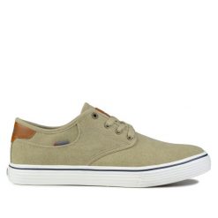 Buty trampki sportowe Wrangler CALYPSO DERBY C MEN LOW. Brązowe trampki męskie Wrangler, na lato, bez wzorów, z gumy, sportowe, bez zapięcia. Za 189.00 zł.
