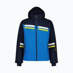Kurtka narciarska męska CMP 35W0017 Zip Hood. Niebieskie kurtki sportowe męskie CMP, na zimę, m, bez wzorów, bez kaptura, narciarskie. Za 659.99 zł.