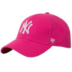 Czapka z daszkiem dla dorosłych 47 Brand New York Yankees. Czerwone czapki damskie 47 Brand, bez wzorów, z wełny, sportowe. Za 109.99 zł.