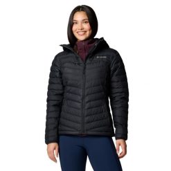 Kurtka sportowa damska Westridge Hooded Down Jacket. Czarne kurtki sportowe damskie Columbia, s, bez wzorów, z poliesteru, bez ramiączek, bez kaptura, trekkingowe. Za 549.99 zł.