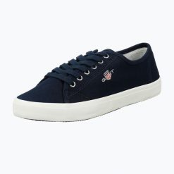 Trampki damskie GANT Pillox. Niebieskie trampki i tenisówki damskie GANT, bez wzorów, z bawełny, bez zapięcia. Za 219.99 zł.