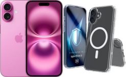 Smartfon Apple iPhone 16 128GB Pink (MYEA3) + Etui Armor MagCase. Różowe smartfony Apple. Za 3,316.00 zł.