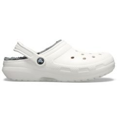 Sandały CROCS CLASSIC LINED CLOG Biały. Białe sandały damskie Crocs, bez wzorów, z gumy, bez obcasa, bez zapięcia. Za 399.99 zł.