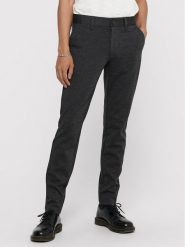 Only & Sons Chinosy Mark 22010209 Szary Slim Fit. Szare eleganckie spodnie męskie Only & Sons, bez wzorów, z syntetyku. Za 149.99 zł.
