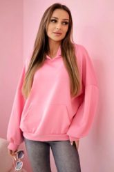 Bluza z kapturem masełko jasno różowa. Czerwone bluzy damskie KESI, l, bez wzorów, z elastanu, eleganckie, bez ramiączek, z kapturem. Za 204.91 zł.