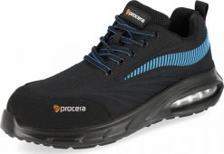 PROCERA TEXO-AIR WAVE SB - Półbuty bezpieczne TEXO-AIR WAVE SB ze stalowym podnoskiem 44. Szare półbuty męskie PROCERA, bez wzorów, bez obcasa, bez zapięcia. Za 129.00 zł.