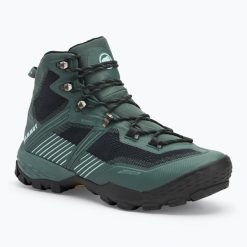 Buty trekkingowe męskie Mammut Ducan II High GTX deep. Zielone trekkingi męskie Mammut, bez zapięcia. Za 839.99 zł.