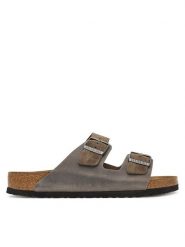 Birkenstock Klapki Arizona 1029159 Brązowy. Brązowe klapki męskie Birkenstock, bez wzorów, ze skóry, bez zapięcia. Za 549.99 zł.