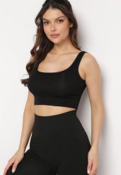 Czarny Bawełniany Tank Top Bez Rękawów Lomalia. Czarne topy damskie Born2be, l, bez wzorów, z bawełny, bez kołnierzyka, bez ramiączek. Za 19.99 zł.