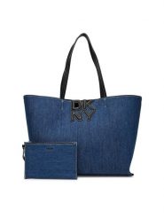 DKNY Torebka R52ADJ38 Niebieski. Niebieskie shopperki damskie DKNY, bez wzorów, z materiału, bez dodatków. Za 639.99 zł.