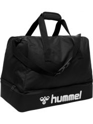 Torba piłkarska dla dorosłych rozmiar Hummel Core Football Bag. Czarne torby na ramię męskie Hummel, z materiału, na ramię, duże. Za 109.99 zł.