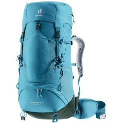 Plecak trekkingowy damski Deuter Aircontact Lite 35 + 10 SL - lagoon/ivy. Niebieskie plecaki damskie Deuter, bez wzorów, sportowe. Za 795.99 zł.