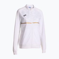 Bluza do biegania damska Joma Record III Full Zip. Białe bluzy damskie Joma, l, bez wzorów, sportowe, bez ramiączek, bez kaptura. Za 129.99 zł.