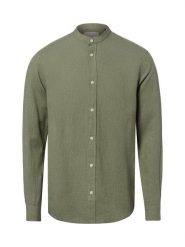 Only&Sons koszula codzienna z lnu Mężczyźni Slim Fit len zielony, M. Zielone koszule męskie Only&Sons, na lato, m, bez wzorów, z bawełny, bez kołnierzyka, bez ramiączek. Za 199.95 zł.