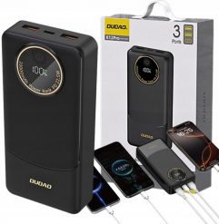 Powerbank Dudao Powerbank Dudao K12Pro 22,5W PD 20000mAh USB-A, USB-C - czarny. Czarne powerbanki Dudao. Za 65.90 zł.