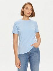 Tommy Hilfiger T-Shirt 1985 WW0WW37877 Błękitny Regular Fit. Niebieskie t-shirty damskie Tommy Hilfiger, l, bez wzorów, z bawełny, bez kołnierzyka, bez ramiączek. Za 209.99 zł.
