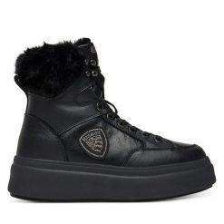 Botki Blauer. Czerwone botki damskie Blauer, bez wzorów, bez obcasa, na płaskiej podeszwie, bez zapięcia. Za 589.99 zł.