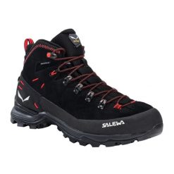 Buty trekkingowe damskie Salewa Alp Mate Winter Mid WP. Czarne obuwie trekkingowe damskie Salewa, z materiału, bez zapięcia. Za 806.00 zł.