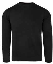 Męski Sweter z Okrągłym Dekoltem (U-Neck) - Alties - Czarny. Czarne swetry męskie Alties, l, bez wzorów, z bawełny, casualowe, bez kołnierzyka, bez ramiączek. Za 159.00 zł.
