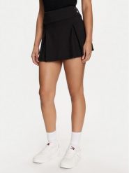 Tommy Jeans Spódnica mini Tjw Box Pleat Jersey DW0DW18489 Czarny Regular Fit. Czarne spódnice damskie Tommy Jeans, l, bez wzorów, z jeansu, mini. Za 329.99 zł.