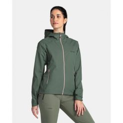 Damska kurtka outdooroowa Kilpi SONNA-W. Zielone kurtki sportowe damskie Kilpi, xs, bez wzorów, z softshellu, bez ramiączek, bez kaptura, trekkingowe. Za 289.86 zł.