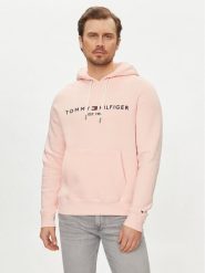 Tommy Hilfiger Bluza Logo MW0MW11599 Różowy Regular Fit. Czerwone bluzy męskie Tommy Hilfiger, m, bez wzorów, z bawełny, bez ramiączek, bez kaptura. Za 299.99 zł.