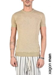 Xagon Man T-Shirt | P21081J11202 | Mężczyzna | Beżowy. Brązowe t-shirty męskie Xagon, m, bez wzorów, z bawełny, bez kołnierzyka, bez ramiączek. W wyprzedaży za 189.00 zł.