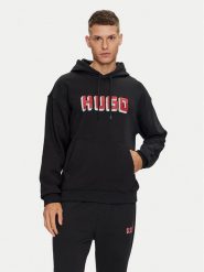Hugo Bluza Diqerio 50516655 Czarny Relaxed Fit. Czarne bluzy męskie Hugo, m, bez wzorów, z bawełny, bez ramiączek, bez kaptura. W wyprzedaży za 309.99 zł.