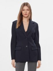 Tommy Hilfiger Marynarka WW0WW40341 Granatowy Slim Fit. Niebieskie marynarki i żakiety damskie Tommy Hilfiger, bez wzorów, z wiskozy, bez kołnierzyka, bez ramiączek. Za 1,039.00 zł.