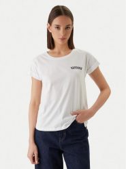 Barbour T-Shirt Bede LTS0718WH11 Biały Regular Fit. Białe t-shirty damskie Barbour, bez wzorów, z bawełny, bez kołnierzyka, bez ramiączek. Za 169.99 zł.