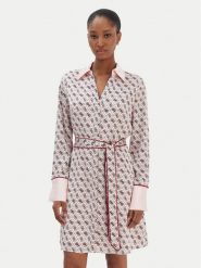 Guess Sukienka koszulowa W6RK90 WF1T2 Różowy Regular Fit. Czerwone sukienki damskie Guess, m, z aplikacjami, z syntetyku, bez kołnierzyka, bez ramiączek, koszulowe. Za 619.99 zł.