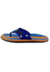 Męskie klapki outdoorowe Beco | Ciemnoniebieski/pomarańczowy. Niebieskie klapki męskie Beco, bez wzorów, z gumy, bez zapięcia. Za 206.99 zł.