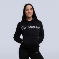 Bluza damska fitness z kapturem czarna Athlete. Czarne bluzy damskie GYMBEAM, xs, bez wzorów, z bawełny, bez ramiączek, z kapturem. Za 83.90 zł.