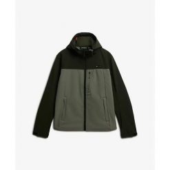 Kurtka softshell z kapturem Superdry. Zielone kurtki męskie Superdry, xl, bez wzorów, z softshellu, eleganckie, z kapturem. Za 430.40 zł.