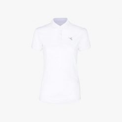 Koszulka damska DIADORA L. POLO COURT. Białe koszulki sportowe damskie Diadora, l, bez wzorów, bez ramiączek. Za 49.99 zł.
