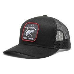 Czapka Trucker - 6 Paneli / Jeden Rozmiar (Czarny/Czarny). Szare czapki męskie SURF MONKEY, z aplikacjami, z bawełny. Za 159.95 zł.