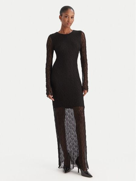 Eleh Sukienka wieczorowa EFW250330 Czarny Slim Fit. Czarne sukienki damskie Eleh, bez wzorów, z syntetyku, wizytowe, bez kołnierzyka, bez ramiączek. Za 569.99 zł.