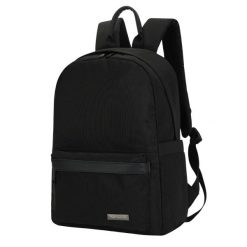 Plecak Szkolny Vireo 007 – Black. Czarne plecaki męskie Wings, bez wzorów, z materiału, biznesowe. Za 99.90 zł.