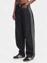 Adidas Jeansy KQ6474 Czarny Barrel Fit. Czarne jeansy damskie Adidas, bez wzorów, z bawełny. Za 369.99 zł.