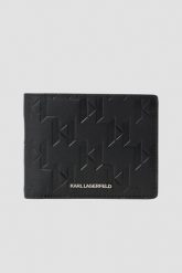 KARL LAGERFELD Czarny portfel skórzany Loom Bifold. Czarne portfele męskie KARL LAGERFELD, bez wzorów. W wyprzedaży za 408.99 zł.