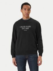 Calvin Klein Jeans Bluza Nyc Graphic LV04RF233G Czarny Regular Fit. Czarne bluzy męskie Calvin Klein Jeans, m, bez wzorów, z bawełny, bez ramiączek, bez kaptura. Za 329.99 zł.