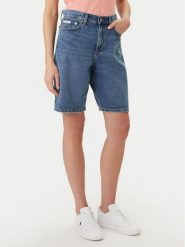 Calvin Klein Jeans Szorty jeansowe LV047F674G Niebieski Loose Fit. Niebieskie szorty damskie Calvin Klein Jeans, bez wzorów, z bawełny. Za 369.99 zł.